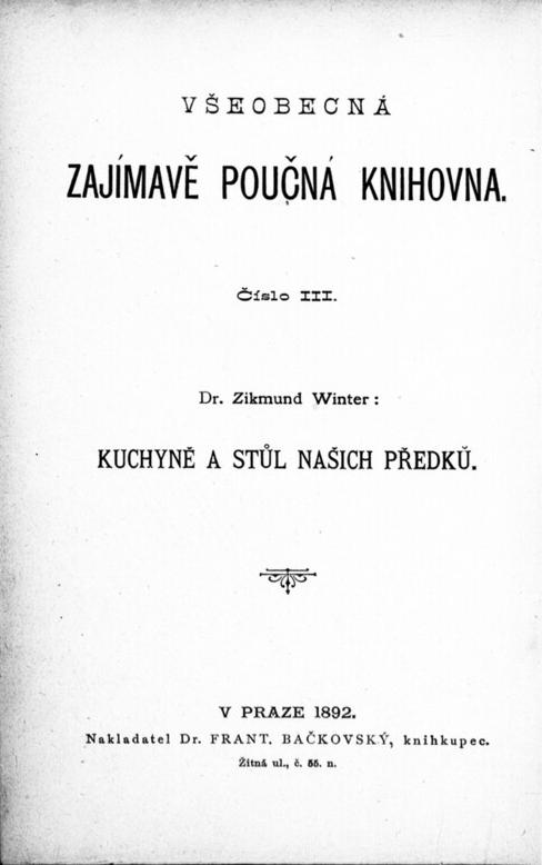 Kuchyně a stůl našich předků