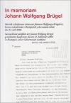 In memoriam Johann Wolfgang Brügel:  sborník z konference věnované Johannu Wolfgang Brügelovi, která se uskutečnila v Hustopečích,