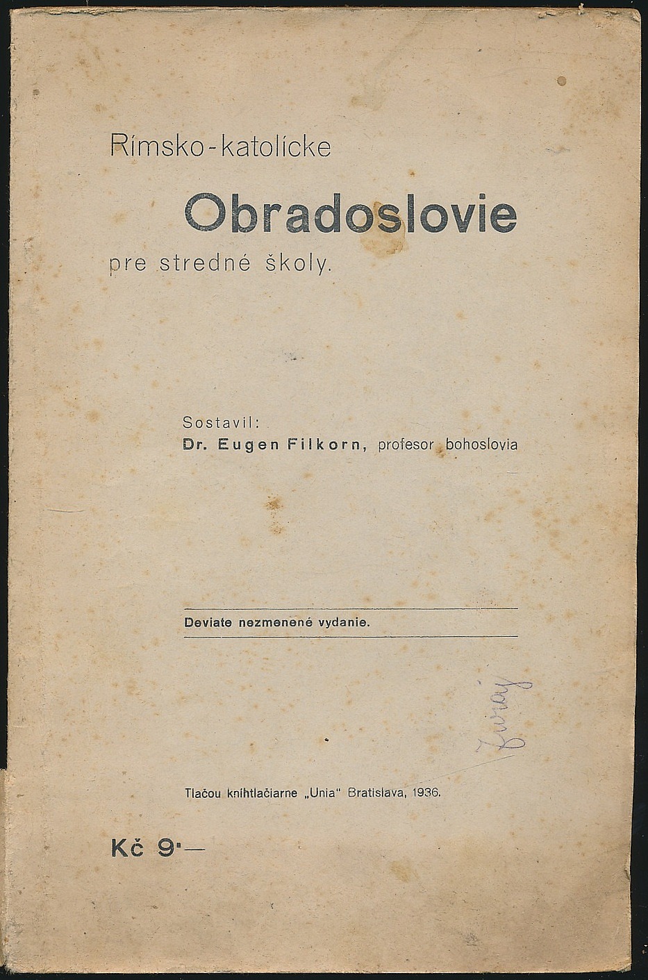 Rímsko-katolícke obradoslovie pre stredné školy