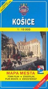 Košice – mapa mesta s mapou okolia