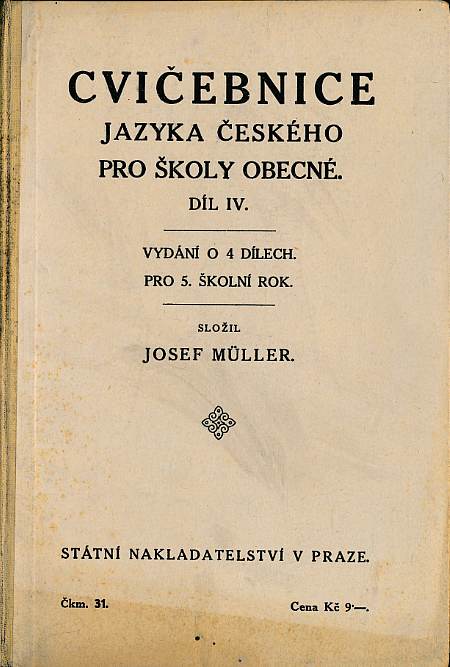 Cvičebnice jazyka českého pro školy obecné díl IV.