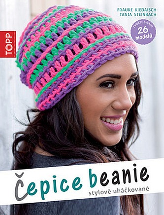 Čepice beanie stylově uháčkované