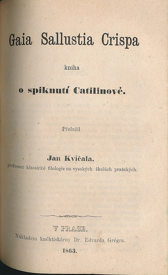 Gaia Sallustia Crispa kniha o spiknutí Catillinově