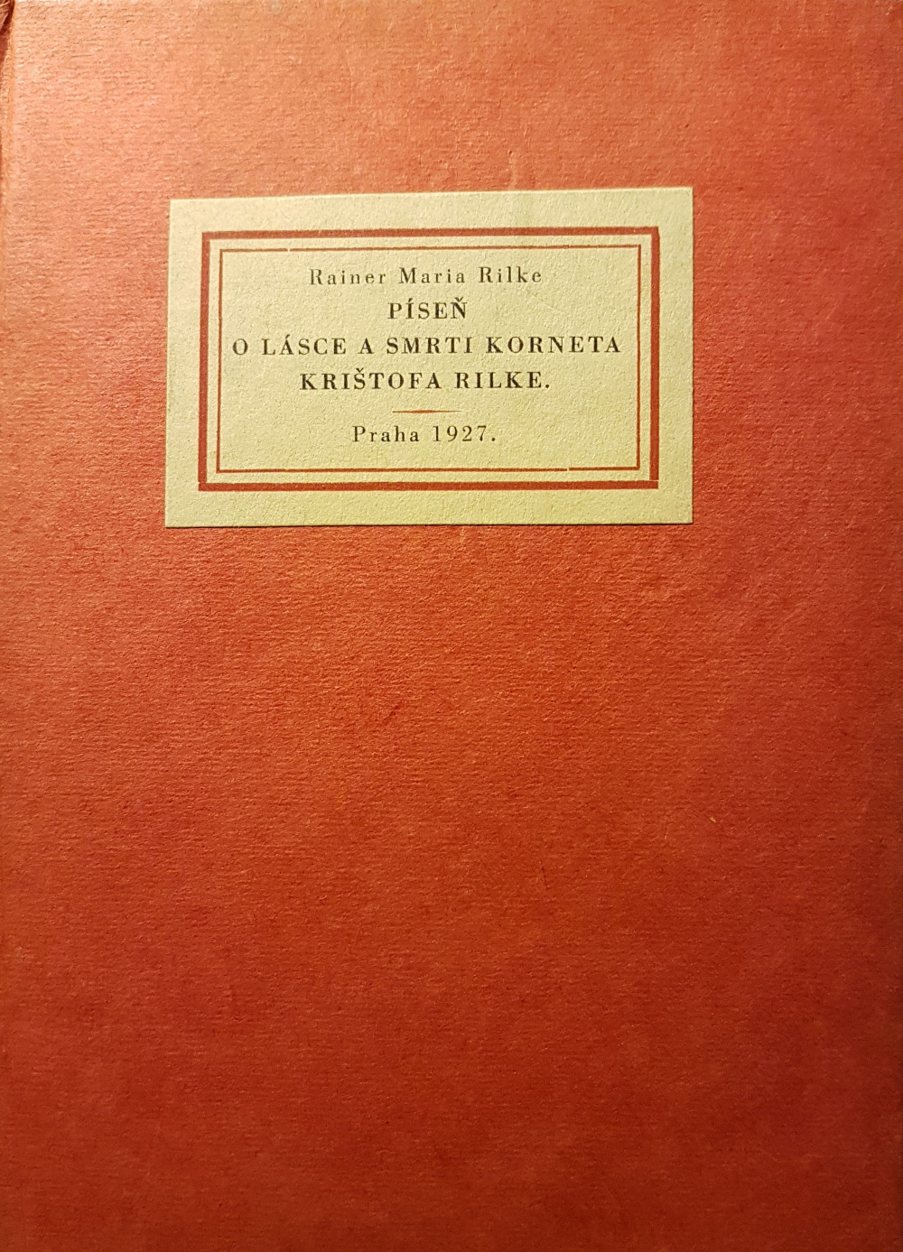 Píseň o lásce a smrti korneta Krištofa Rilke