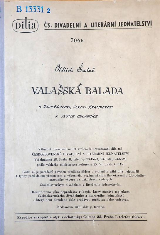 Valašská balada o Jastřábíkovi, Vlkovi Krampotovi a jejich chlapcích