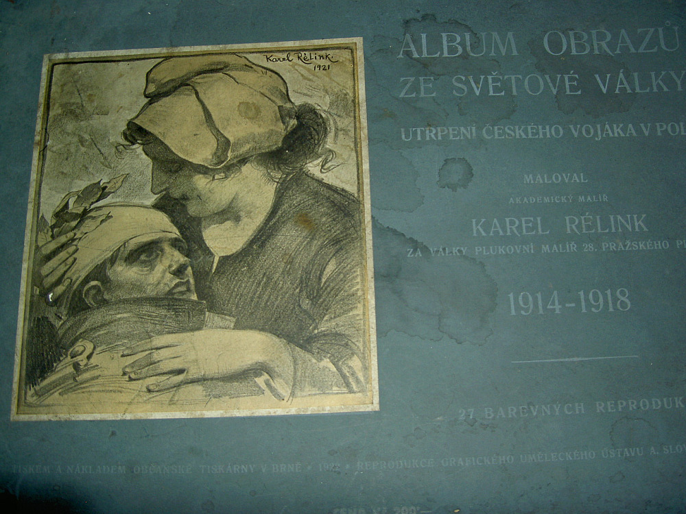 Album obrazů ze Světové války - utrpení českého vojáka v poli