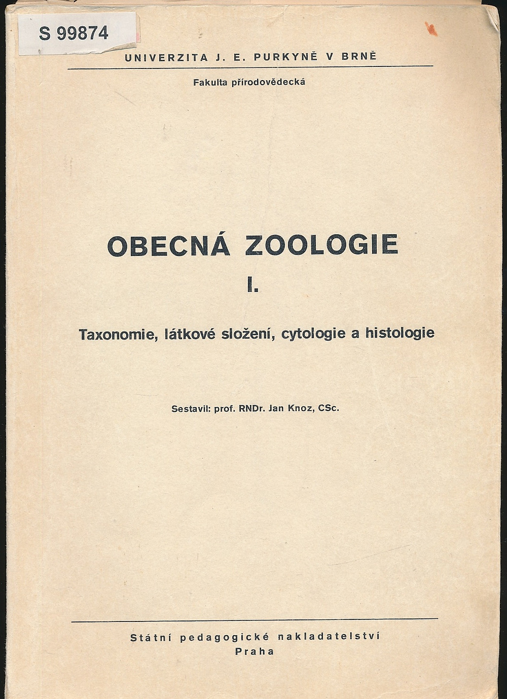 Obecná zoologie I.