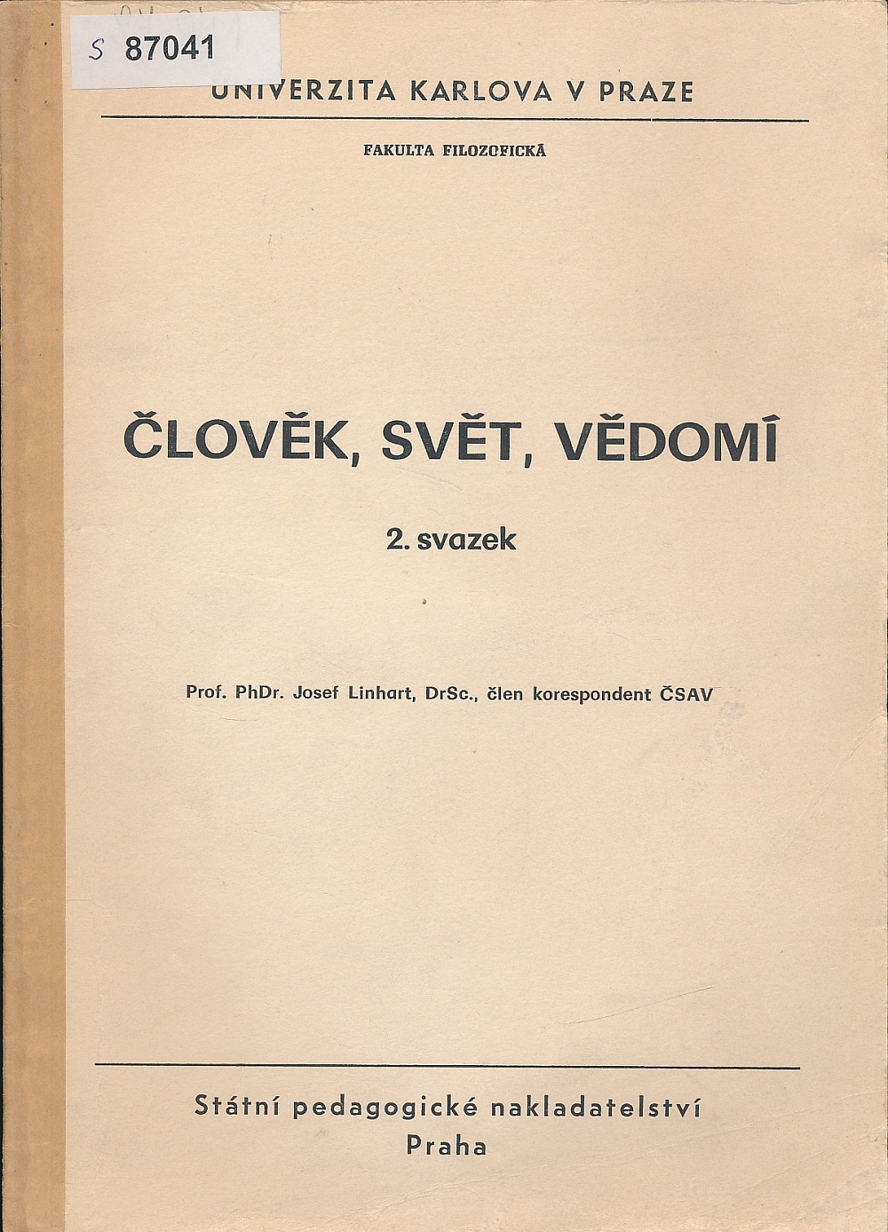 Člověk, svět, vědomí 2