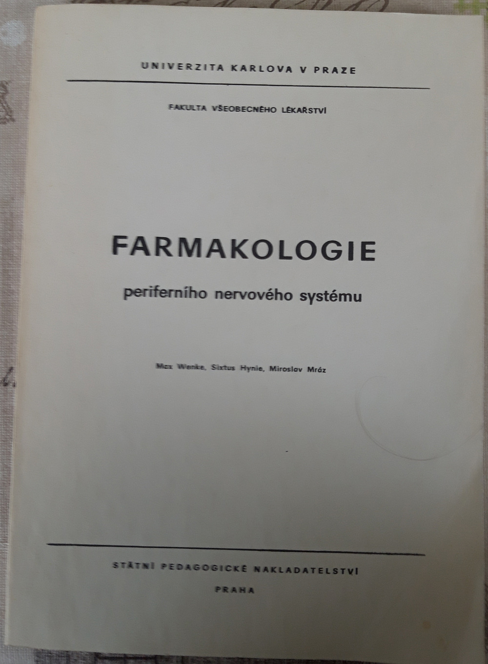 Farmakologie - periferního nervového systému