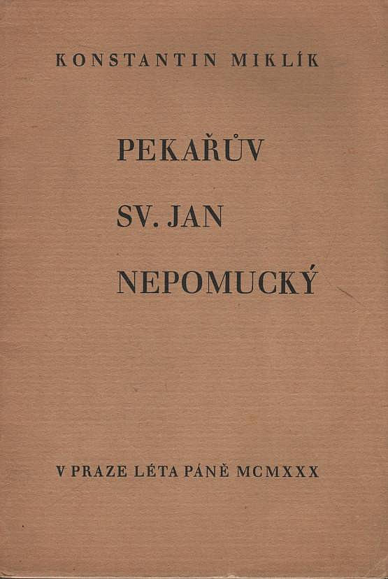 Pekařův sv. Jan Nepomucký