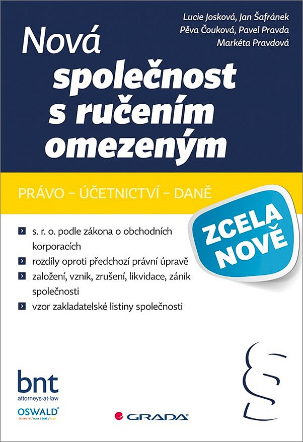 Nová společnost s ručením omezeným – Právo – účetnictví – daně