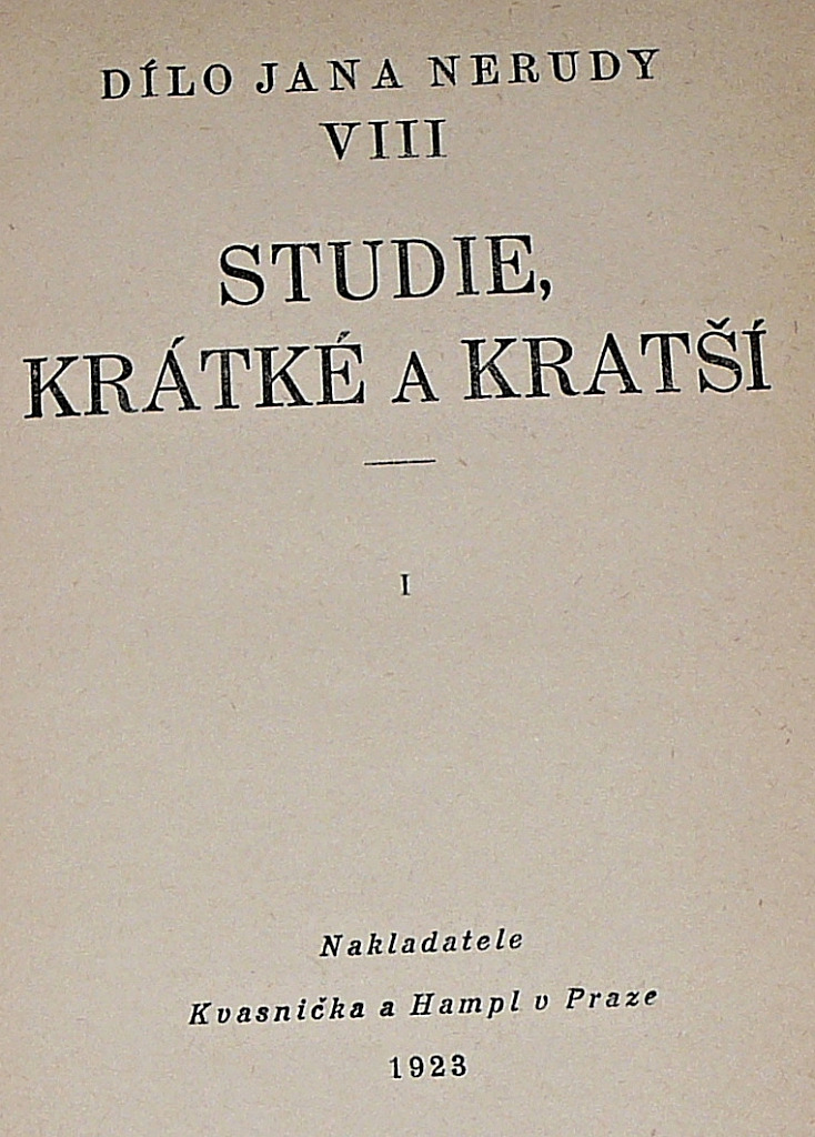 Studie krátké a kratší I.