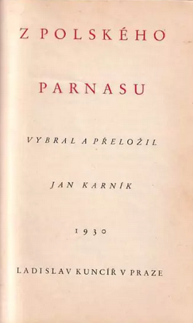 Z polského Parnasu: (Sborníček polské poesie)