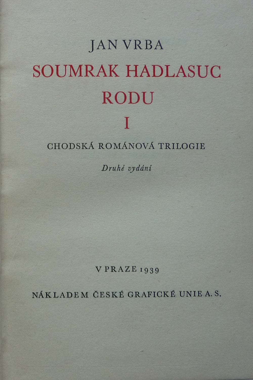 Soumrak Hadlasuc rodu - I. díl