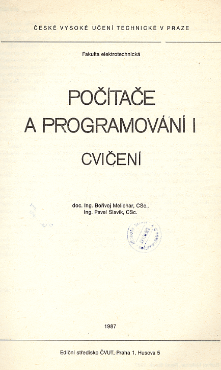 Počítače a programování I - cvičení