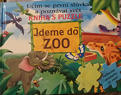 Jdeme do ZOO - Učím se první slůvka a poznávat svět, kniha s puzzle