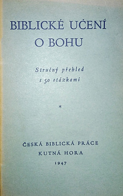 Biblické učení o Bohu