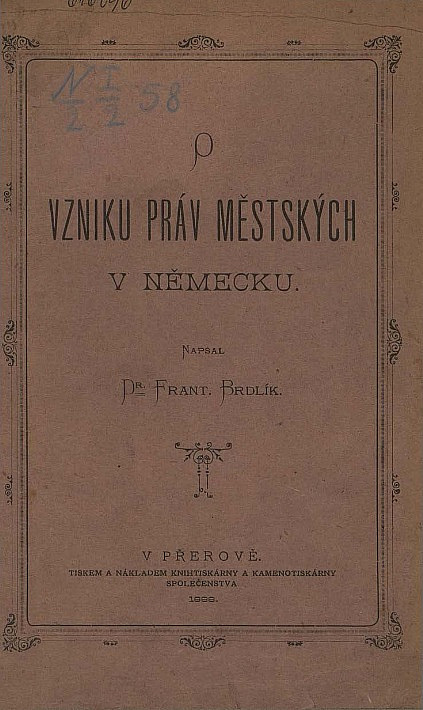 O vzniku práv městských v Německu