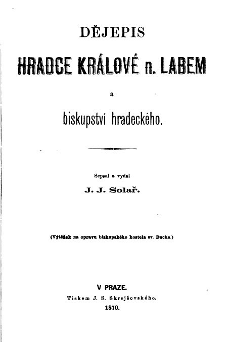 Dějepis Hradce Králové n. Labem a biskupství hradeckého