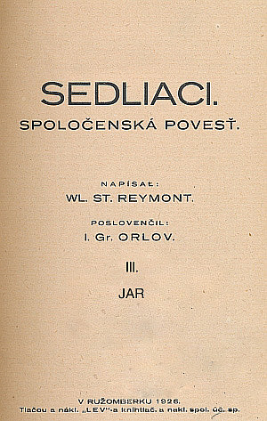 Sedliaci III., Jar