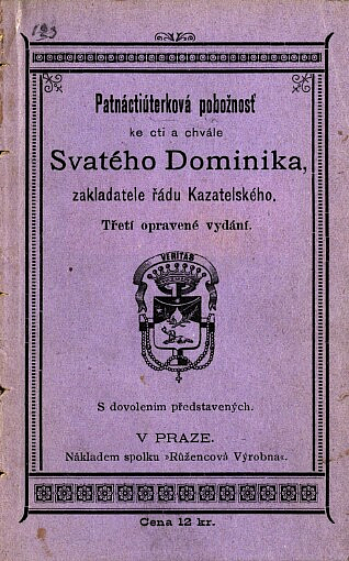 Patnáctiúterková pobožnost ke cti a chvále Svatého Dominika, zakladatele řádu kazatelského