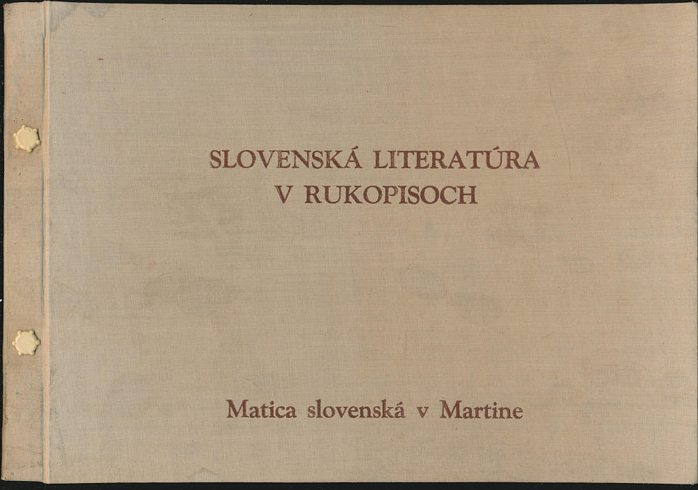 Slovenská literatúra v rukopisoch