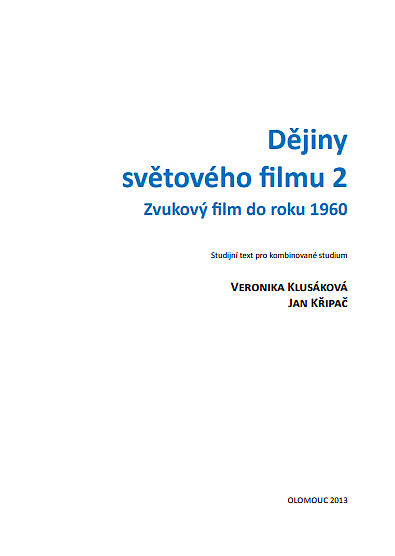 Dějiny světového filmu 2: Zvukový film do roku 1960