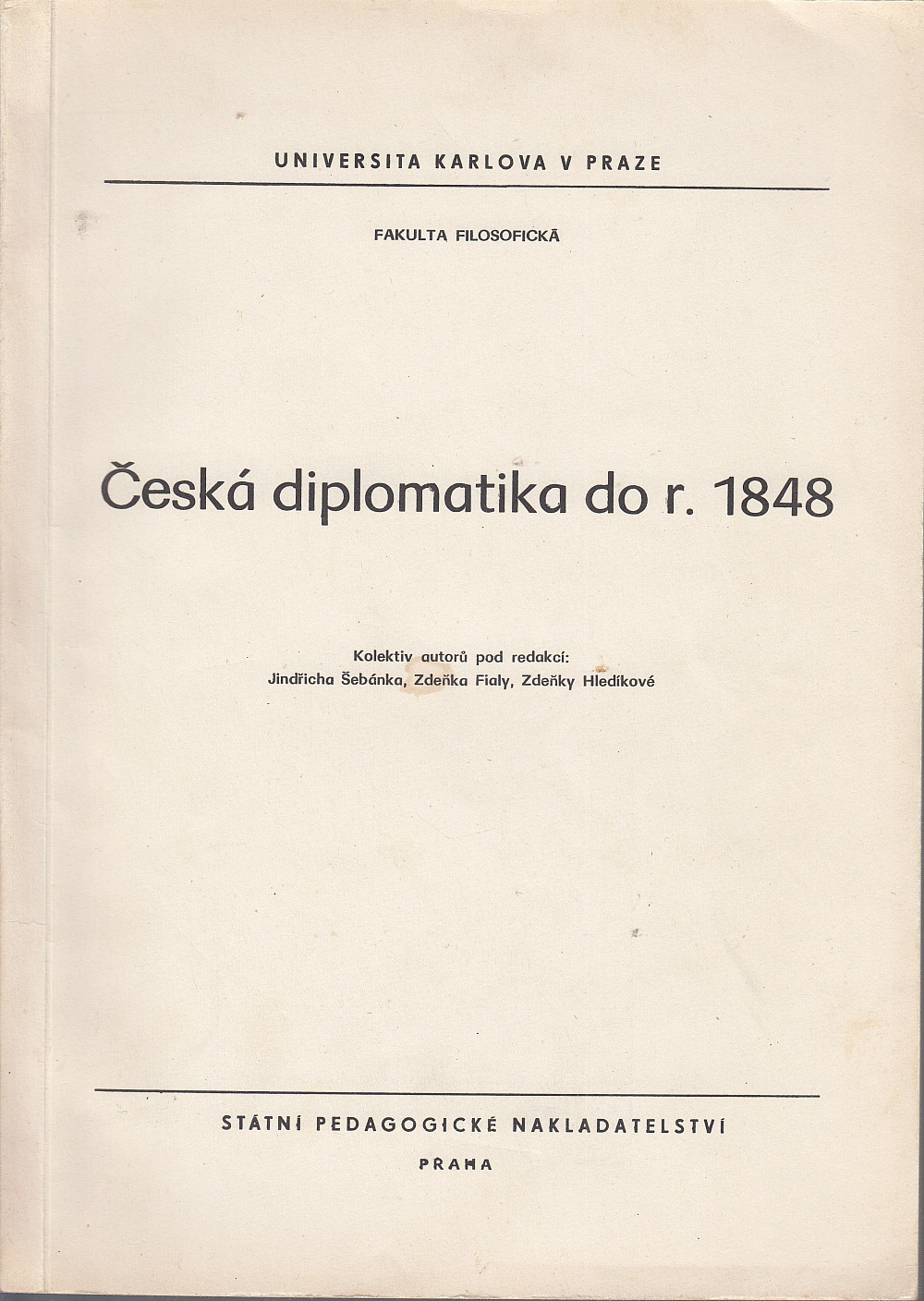 Česká diplomatika do r. 1848