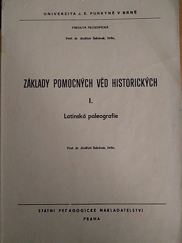 Základy pomocných věd historických: Latinská paleografie