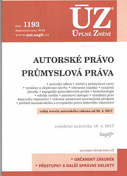 ÚZ č. 1193 Autorské právo, Průmyslová práva - Úplné znění předpisů