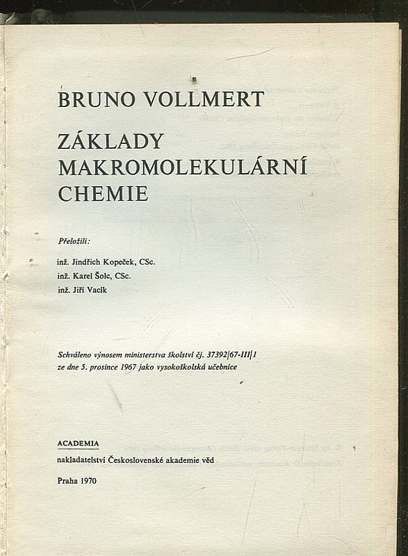 Základy makromolekulární chemie