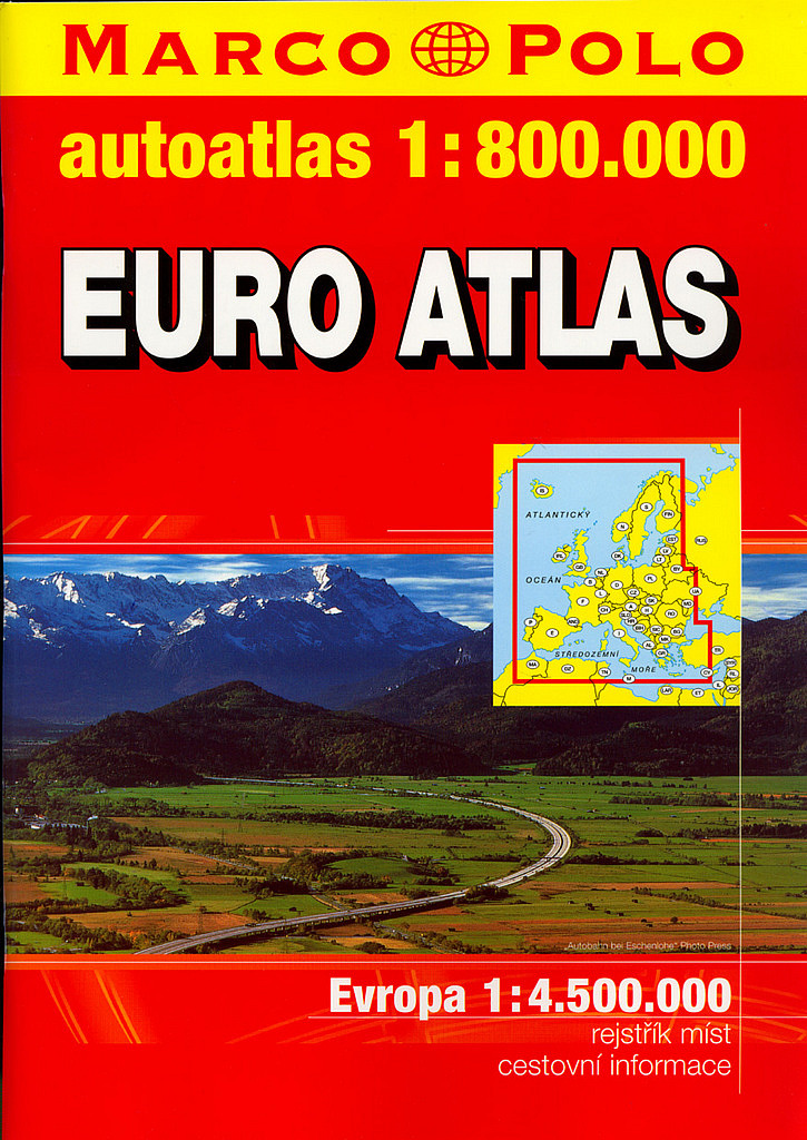 Euro atlas 1:800 000, Evropa 1:4 500 000