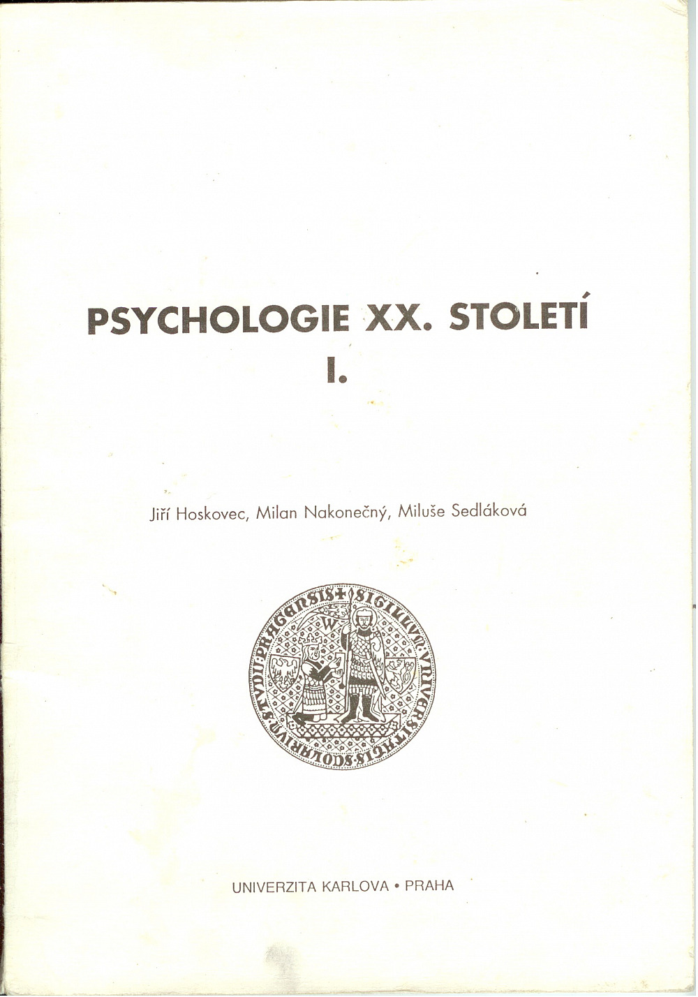 Psychologie XX. století I.