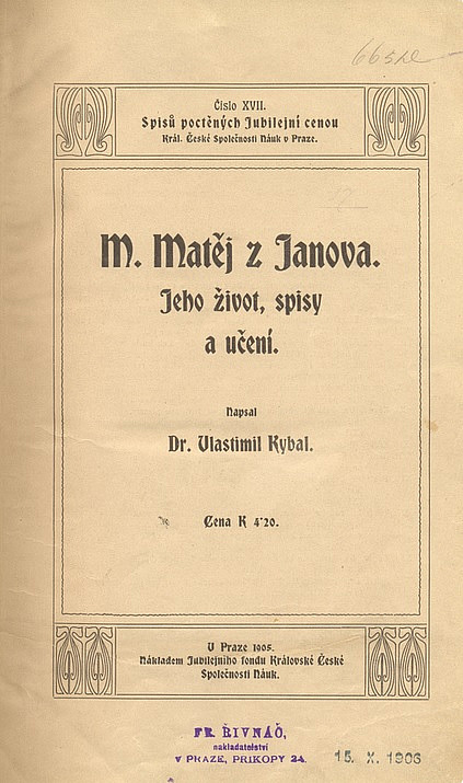 M. Matěj z Janova