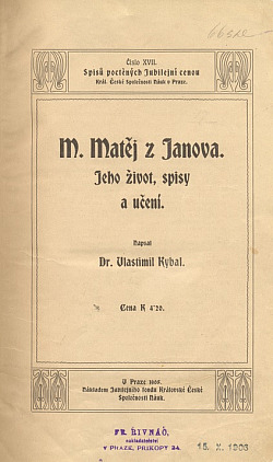 M. Matěj z Janova