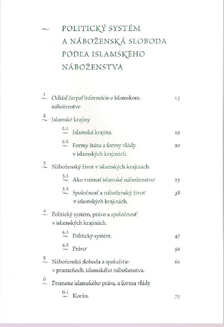 Politický systém a náboženská sloboda podľa islamského náboženstva