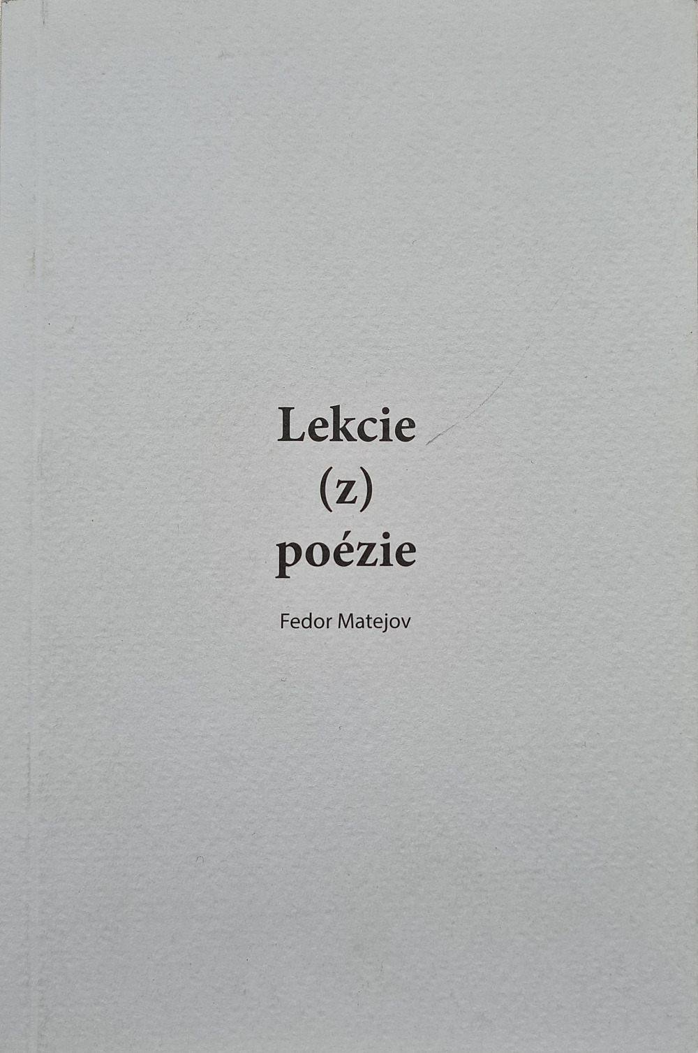 Lekcie (z) poézie