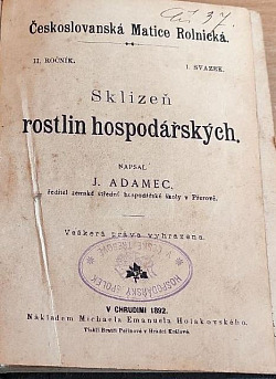 Sklizeň rostlin hospodářských