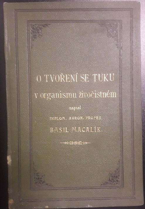 O tvoření se tuku v organismu živočišném