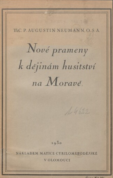 Nové prameny k dějinám husitství na Moravě