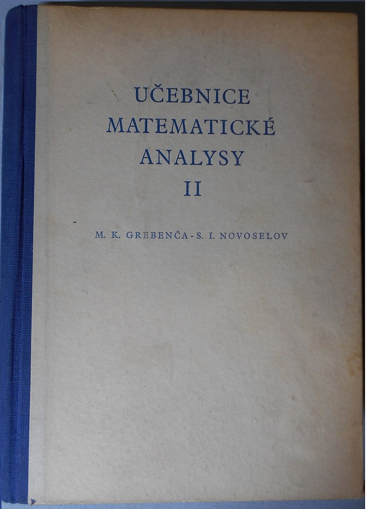 Učebnice matematické analysy II.