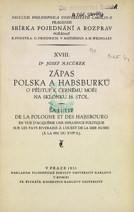 Zápas Polska a Habsburků o přístup k Černému moři na sklonku 16. stol.