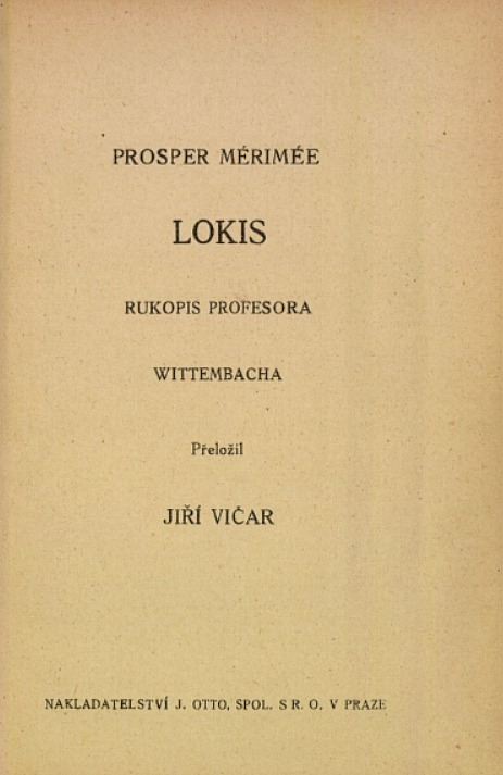 Lokis: Rukopis profesora Wittembacha