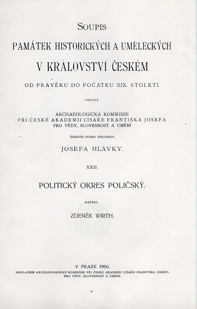 Soupis památek historických a uměleckých v politickém okresu Poličském