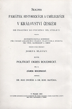 Soupis památek historických a uměleckých v politickém okresu Roudnickém, díl II. Zámek roudnický