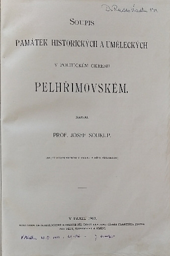 Soupis památek historických a uměleckých v politickém okresu pelhřimovském