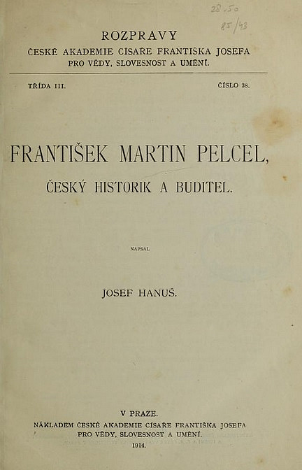 František Martin Pelcel, český historik a buditel