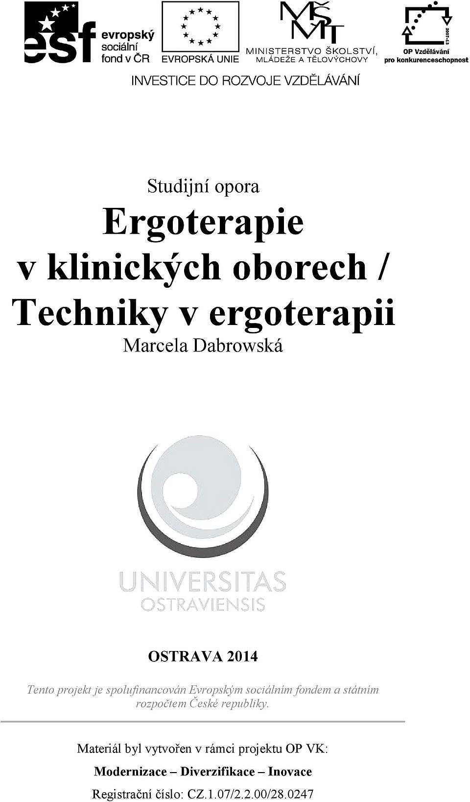 Ergoterapie v klinických oborech