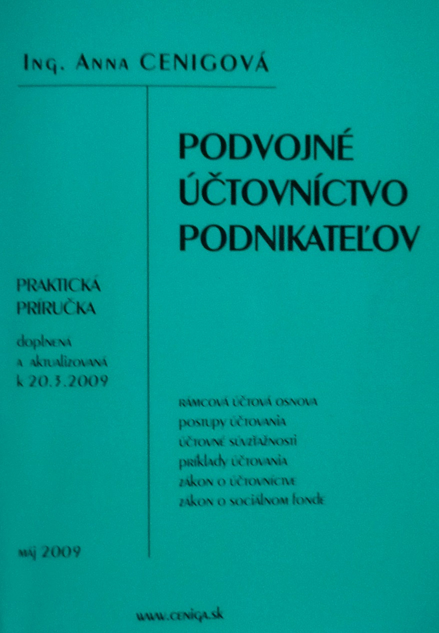 Podvojné účtovníctvo podnikateľov 2009