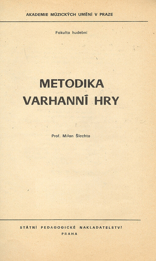 Metodika varhanní hry